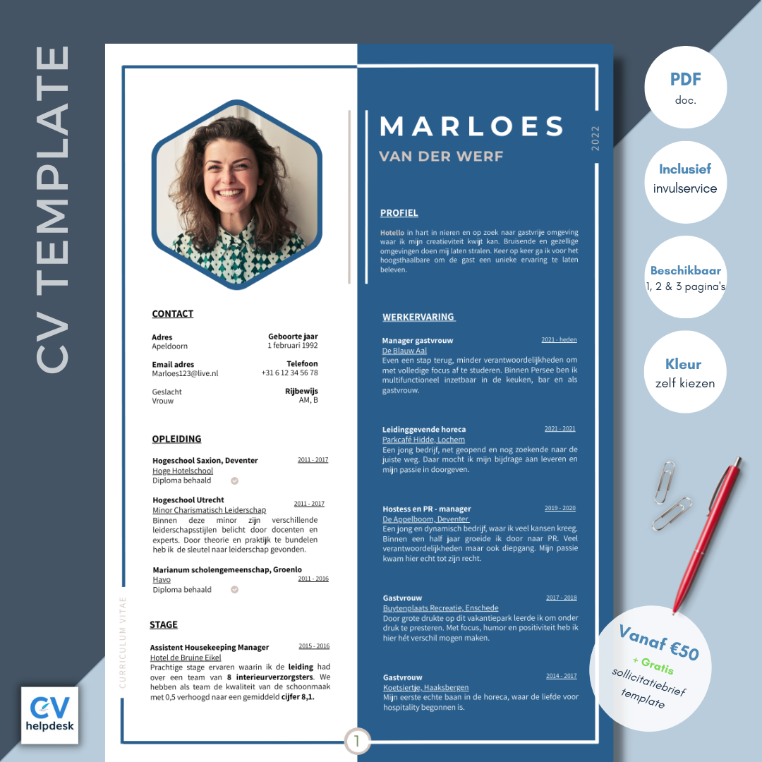 CV template, CV tips, CV schrijven, CV Samples