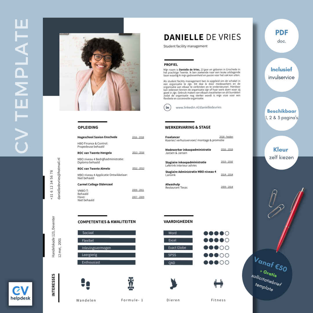 CV classic Download deze cv format - CVhelpdesk.nl